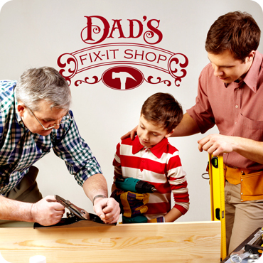 Dad's Fix-It Shop (Sign Style)