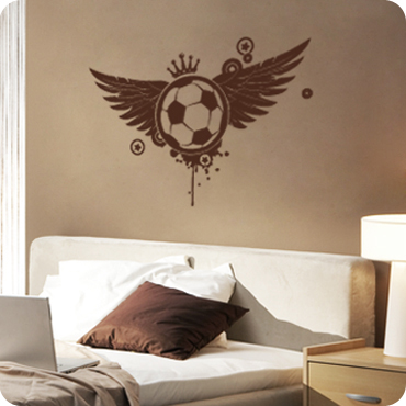 Soccer Ball With (Wings Crown)